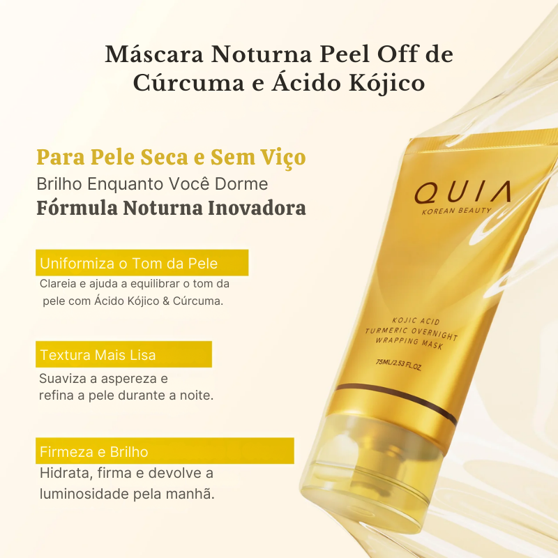Máscara Noturna Envolvente de Cúrcuma & Ácido Kójico